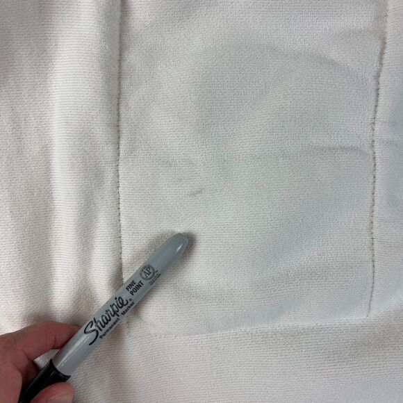 Vtg Y2K Abercrombie & Fitch Waffle Hoodie Pullover Spellout Distressed Men's L* - Picture 15 of 16